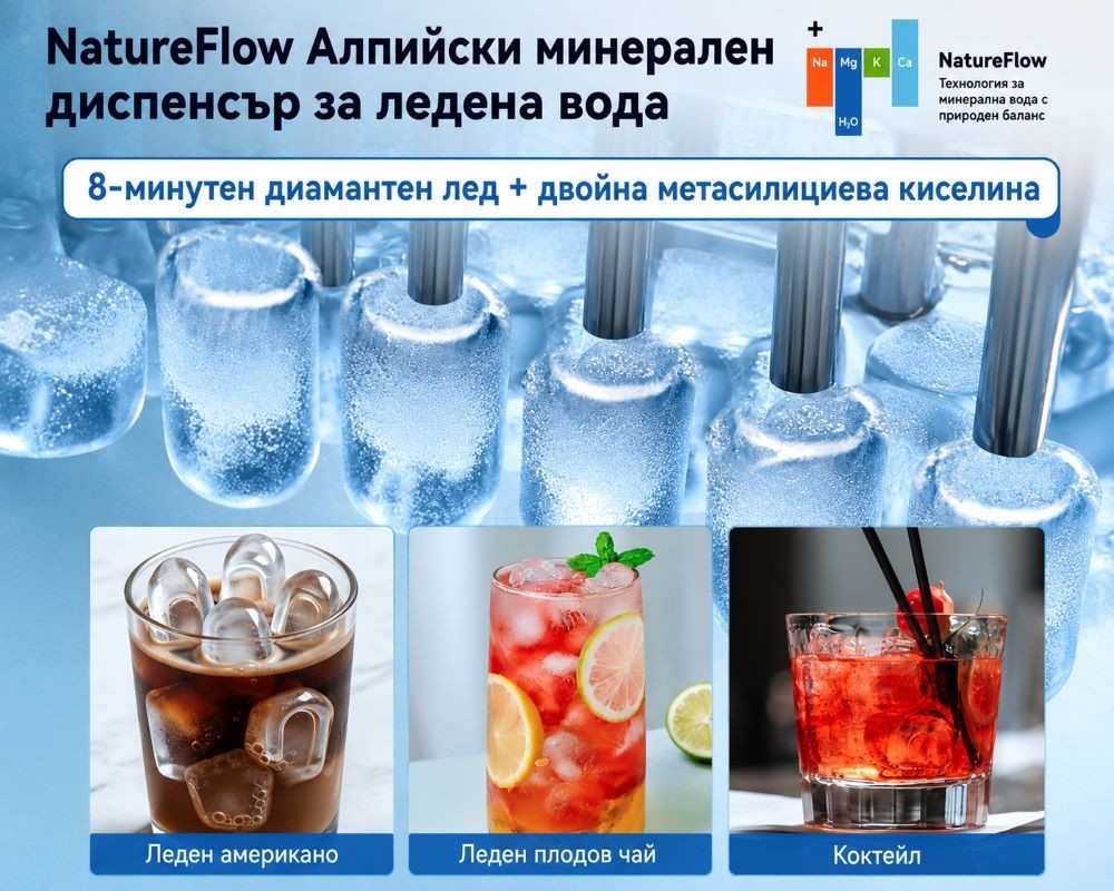 NatureFlow I4: Универсален уред за минерална вода и лед