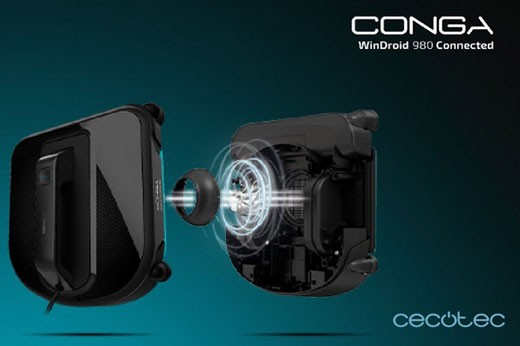 Cecotec Conga WinDroid 980 Connected Робот за почистване на прозорци