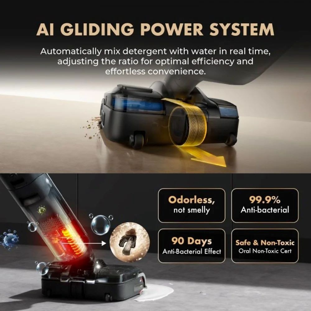 MOVA M50 Ultra Wet and Dry Vacuum Ръчна прахосмукачка, черна