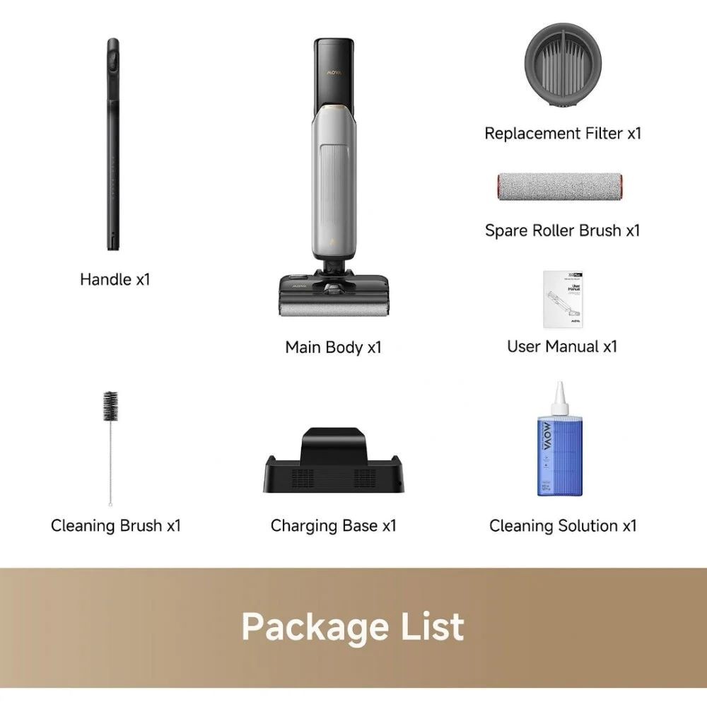 MOVA X4 Plus Wet and Dry Vacuum Ръчна прахосмукачка, черна