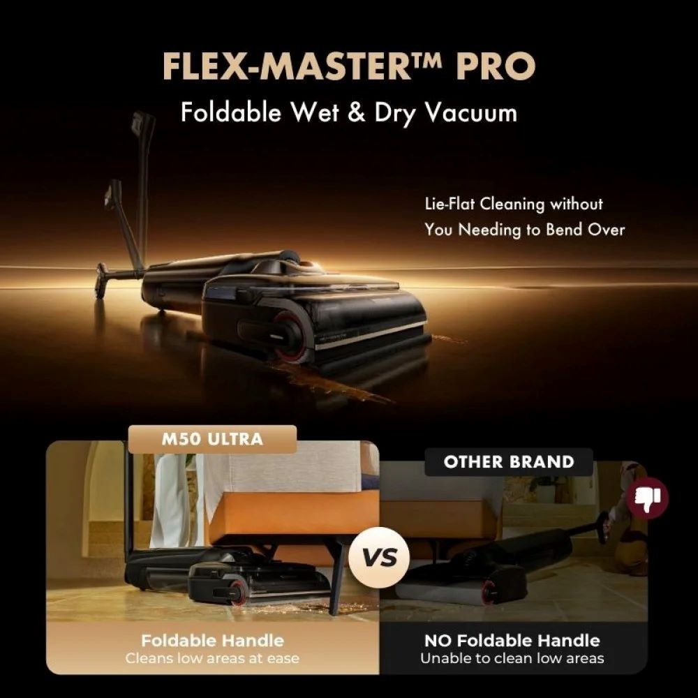 MOVA M50 Ultra Wet and Dry Vacuum Ръчна прахосмукачка, черна